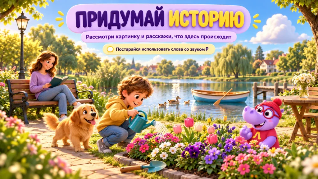 Сюжетная картинка для рассказа со звуком Р