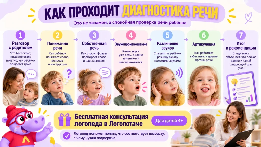 Диагностика речевых нарушений у детей: что проверяет логопед