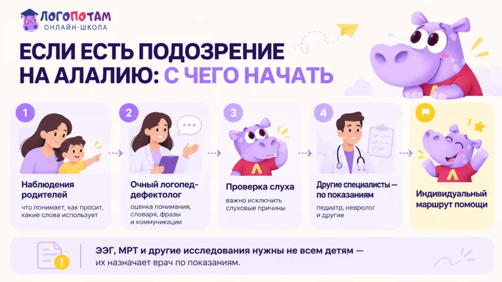 Как проходит диагностика алалии у ребёнка