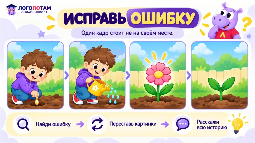 Развитие связной речи у детей: игра «Исправь ошибку»