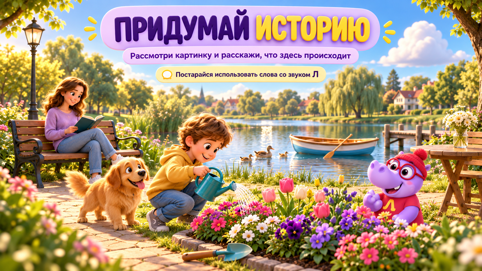 Сюжетная картинка для рассказа со звуком Л