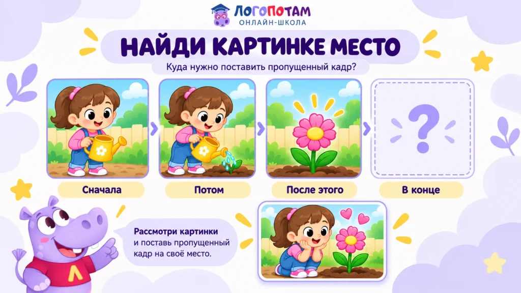 Развитие связной речи у детей: игра «Найди картинке место»